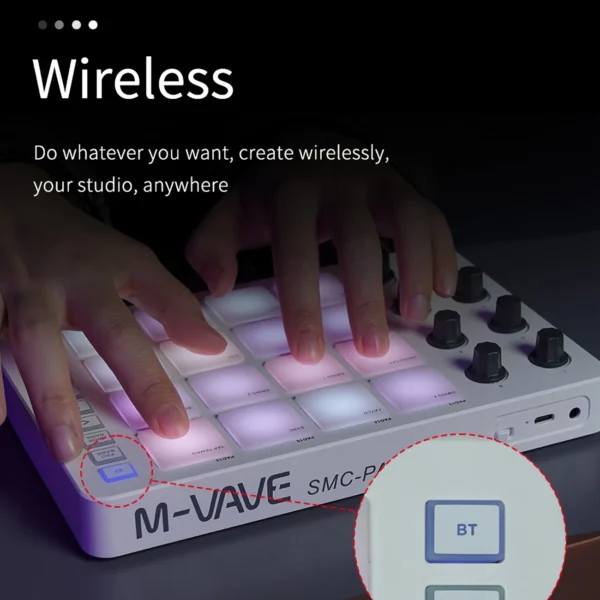 EM-VAVE UTIMO Vezeték Nélküli MIDI Kontroller